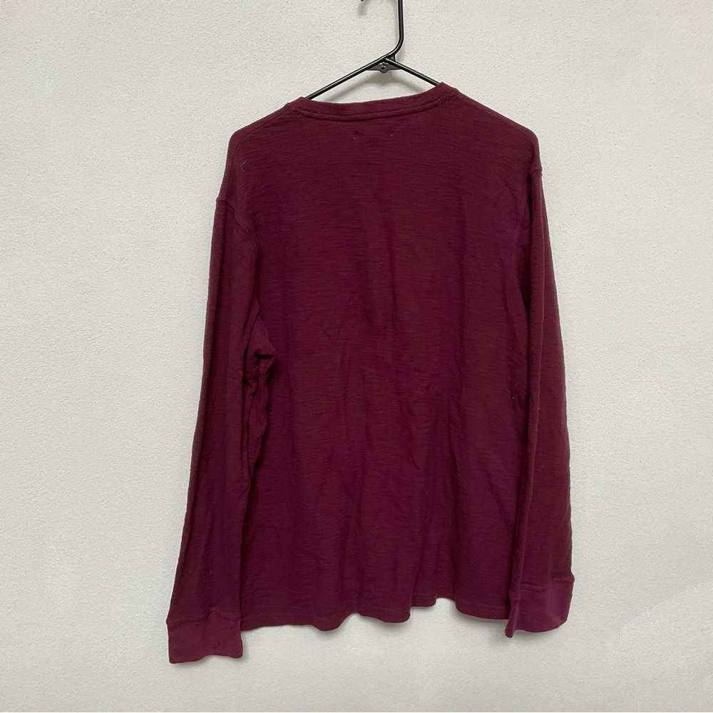 Goodthreads Deep Maroon Purple 3 Button Henley Lo… - image 4